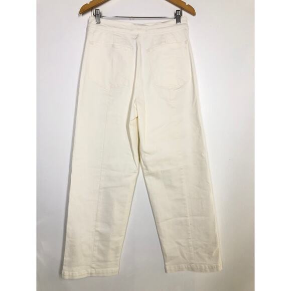 Madewell Tall Emmett Jeans Wide Leg Crop Welt Pocket Edition Tile White NWT 29 - Picture 6 of 10